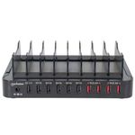 34156 - Estación de Carga Manhattan USB 10 Puertos Carga Rápida Color Negro