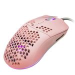33663 - Mouse Game Factor MOG601 Ultralight RGB Sensor PMW3389 16000 dpi 7 Botones Clic Láser Color Rosa
