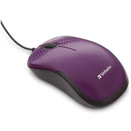 33803 - Mouse Verbatim Silent Corded Óptico Color Violeta
