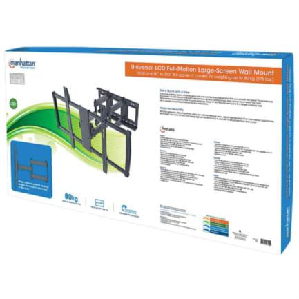 36412 - Soporte TV Manhattan Pared Movimiento Articulado Pantallas Curvas/Planas 60" a 100" Máximo 80 Kg