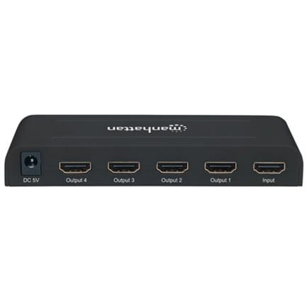36185 - Video Splitter Manhattan HDMI 4K UHDTV 4 Puertos Color Negro