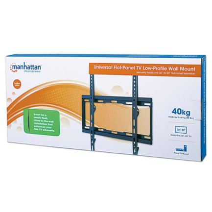 36270 - Soporte Manhattan TV 32" a 55" 40 Kg Pared Planas Bajo Perfil Color Negro