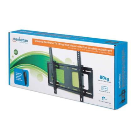 36540 - Soporte TV Manhattan Pared Inclinación Pantallas Planas 32" a 55" Máximo 80 Kg Color Negro