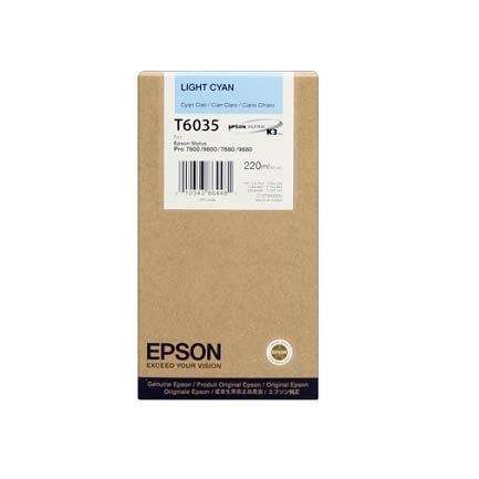 37194 - TINTA EPSON STYLUS CYAN LIGHT PLOTTER PRO 7800/9800 220ML