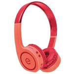 38573 - Audífonos Perfect Choice Easy Line On-Ear Bluetooth Radio FM Lector Tarjeta MicroSD Color Coral