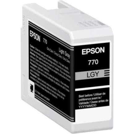 39829 - Tinta Epson UltraChrome PRO10 T770 25ml Color Gris Claro