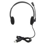 39832 - Audífonos Manhattan Estéreo Microfóno Ajustable USB Color Negro