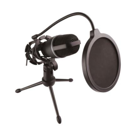 39794 - Micrófono Perfect Choice Noise Barrier Alámbrico 3 5mm con Filtro y Tripié Color Negro