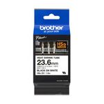 39901 - Cinta Brother HSE251 Termorretráctil Ancho 23 6mm Texto Negro Sobre Fondo Blanco