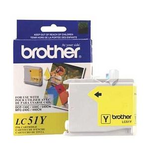 Tinta Brother Lc51Y Rendimiento 400 Páginas Mfc240C/Dcp130C Color Amarillo Boctinab038