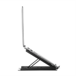 41573 - Soporte Manhattan Ajustable para Laptop/Tablet 10" a 15 6" Plegable 5 Posiciones Hasta 5 Kg Color Negro