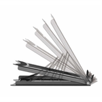 41574 - Soporte Manhattan Ajustable para Laptop/Tablet 10" a 15 6" Plegable 5 Posiciones Hasta 5 Kg Color Negro