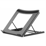 41571 - Soporte Manhattan Ajustable para Laptop/Tablet 10" a 15 6" Plegable 5 Posiciones Hasta 5 Kg Color Negro