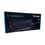 41952 - KIT VORAGO TECLADO Y MOUSE KM-104 ALAMBRICO MULTIMEDIA USB