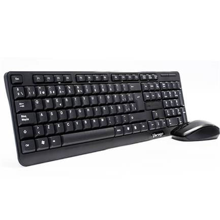 41955 - KIT VORAGO TECLADO Y MOUSE KM-302 INALAMBRICO NEGRO