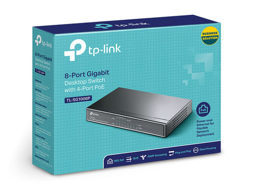 41763 - TP-LINK TL-SG1008P switch Gigabit Ethernet (10/100/1000) Energía sobre Ethernet (PoE) Avellana