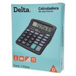 42550 - Calculadora Barrilito Delta Escritorio 12 Dígitos 13 2x11 cm Batería de Botón