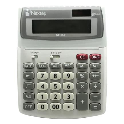 42679 - Calculadora Nextep 12 Dígitos Escritorio Función Impuestos Solar/Batería