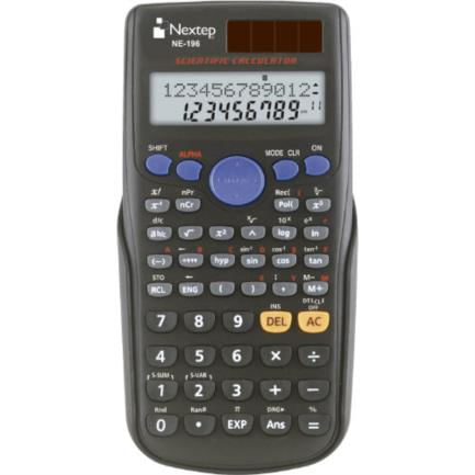 42681 - Calculadora Nextep Científica 10+2 Dígitos Doble Línea 240 Funciones Batería Solar