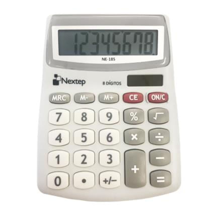 42699 - Calculadora Nextep 8 Dígitos Semi Escritorio Solar/Batería