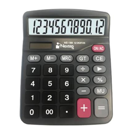 42765 - Calculadora Nextep 12 Dígitos Pantalla Grande Escritorio Batería/Solar