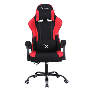 Silla Gamer Stylos Xz20 Tela/Brazo Ajustable Soporte Lumbar Color Rojo Xzcaccal014