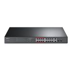43534 - TP-LINK TL-SL1218MP switch Gigabit Ethernet (10/100/1000) Energía sobre Ethernet (PoE) Negro