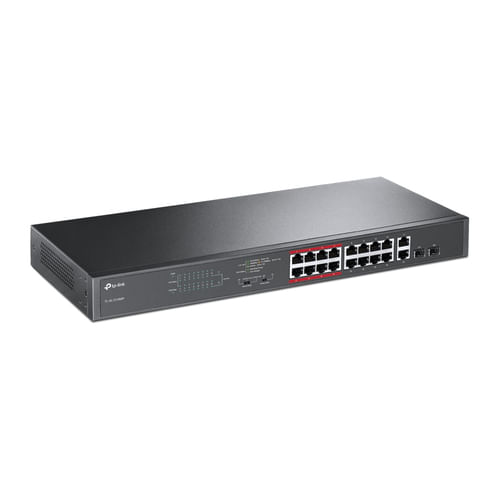 43536 - TP-LINK TL-SL1218MP switch Gigabit Ethernet (10/100/1000) Energía sobre Ethernet (PoE) Negro