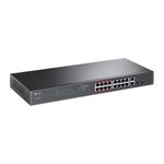 43536 - TP-LINK TL-SL1218MP switch Gigabit Ethernet (10/100/1000) Energía sobre Ethernet (PoE) Negro