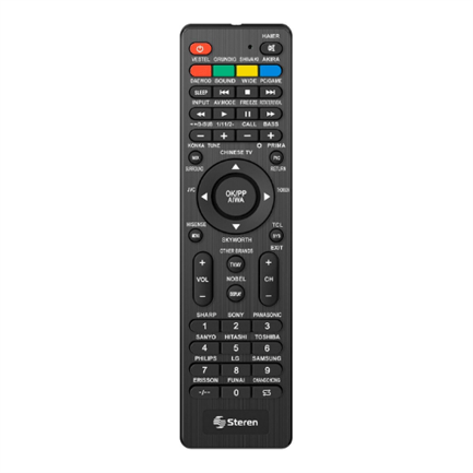 44564 - Control Remoto Steren Universal Plano Smart TV Color Negro