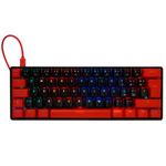 45552 - Teclado Mecánico Game Factor KBG560 RGB Teclas Extras Red Intercambiables Red Switch USB Color Rojo