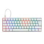 45553 - Teclado Mecánico Game Factor KBG560 RGB Teclas Extras Pink Red Intercambiables Red Switch USB Color Blanco