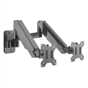 Soporte Monitor Manhattan Universal Pared Para 2 Monitores 17" A 32" Pistón Hasta 8 Kg Mncsopab058