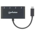 45718 - Hub Manhattan USB-C 3 2 Gen1 4 Puertos USB-A Color Negro