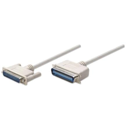46433 - Cable Manhattan para Impresora DB25-M Cen36-M 1 8m Color Blanco