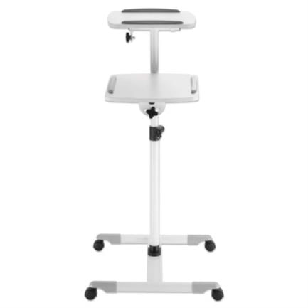 47068 - Soporte de Carrito Manhattan para Proyectores/Laptop Altura Ajustable Color Gris-Blanco
