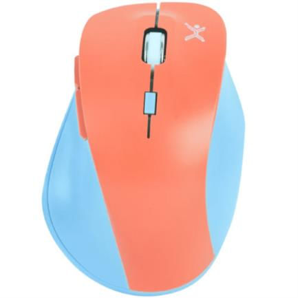 47160 - Mouse Perfect Choice Inalámbrico Thumb Ergonómico 1600dpi Color Azul-Coral