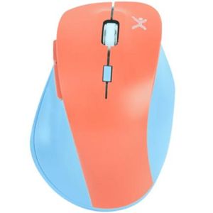 Mouse Inalámbrico Perfect Choice Thumb Ergonómico Clic Silencioso Ajustable 800-1600Dpi Color Azul-Coral Mccmosab191
