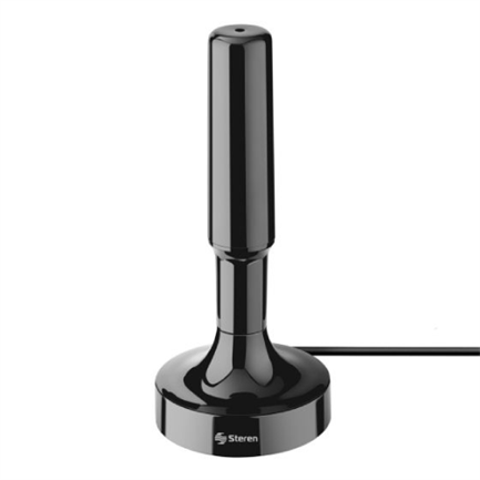 47258 - Antena Steren Compacta UHF Base de Imán y Booster 20dB Color Negro