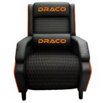 47201 - Sofá Gamer Reclinable Dragon XT Modelo Draco Color Negro-Naranja