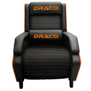 Sofá Gamer Reclinable Dragon Xt Modelo Draco Color Negro-Naranja Nxcaccal027