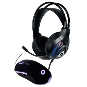 Kit Gamer Vortred Raito 2 En 1 Alámbrico Diadema+Mouse Color Negro Mccaccal033