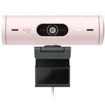47681 - Cámara Web Logitech Brio 500 FHD Resolución 1080p Corrección Iluminación Encuadre Automático Color Rosa