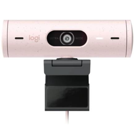 47681 - Cámara Web Logitech Brio 500 FHD Resolución 1080p Corrección Iluminación Encuadre Automático Color Rosa