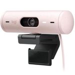 47683 - Cámara Web Logitech Brio 500 FHD Resolución 1080p Corrección Iluminación Encuadre Automático Color Rosa