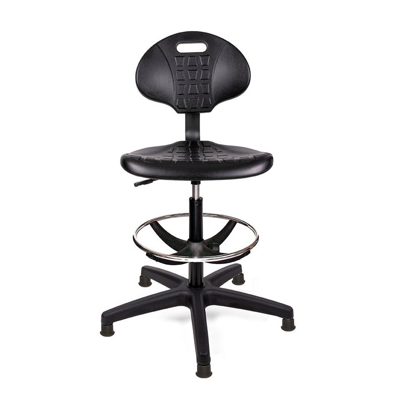 53728 - SILLA INDUSTRIAL OHI-48 SIN BRAZOS C/ARILLO CROMADO CON REGATONES