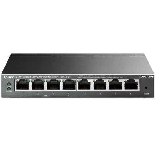 32164 - TP-LINK TL-SG108PE switch No administrado Gigabit Ethernet (10/100/1000) Energía sobre Ethernet (PoE) Negro