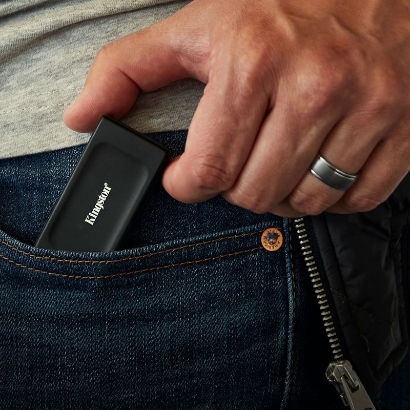 UNIDAD DE ESTADO SOLIDO EXTERNO KINGSTON XS1000 1TB USB 32 NEGRO