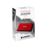 UNIDAD DE ESTADO SOLIDO EXTERNO KINGSTON XS1000R 1TB USB 32 ROJO