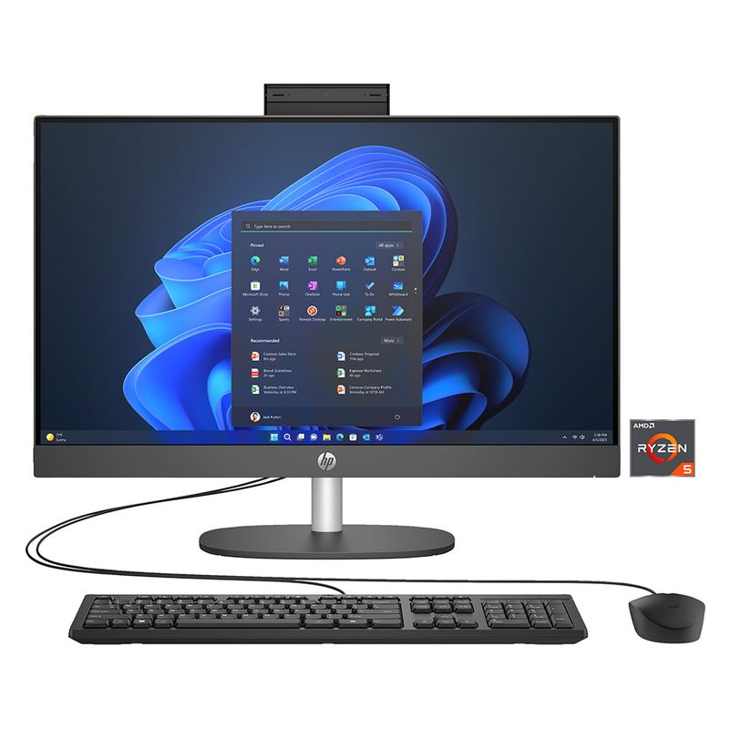 55851 - COMPUTADORA ALL IN ONE HP PRO ONE 245 G10, RYZEN 5 7520U, 8GB RAM, 512GB SSD, 23 8" FHD, WIN11HOME